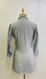 Load image into Gallery viewer, Shamina Women's Lakhnavi Handcrafted Chanderi Silk Chikankari Top - HONC0166358