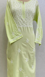 Load image into Gallery viewer, Gulnaaz Women's Lucknowi Handcrafted Cotton Chikankari Kurti-HONC0161264