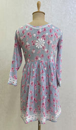 将图像加载到图库查看器中, Rehnuma Women's Lakhnavi Handcrafted Printed Mulmul Cotton Chikankari Top - HONC0162202