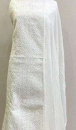 将图像加载到图库查看器中, Nida Women's Lakhnavi Handcrafted Cotton Chikankari Suit Material - HONC0197825