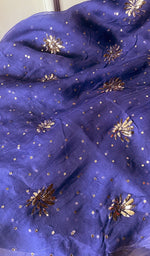 将图像加载到图库查看器中, Marifa Women's Lakhnavi Handcrafted Pure Organza Chikankari Unstitched Kurta And Dupatta Set- HONC0255851