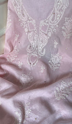Load image into Gallery viewer, Women's Lakhnavi Handcrafted Mul Chanderi Kurta And Dupatta Set - HONC0266980
