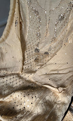 Load image into Gallery viewer, Fauzia Women's Lakhnavi Handcrafted Mul Chanderi Semi - Stitched Kurta And Dupatta Set - HONC0309550