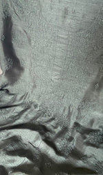 将图像加载到图库查看器中, Women's Lakhnavi Handcrafted White Raw Silk Chikankari Unstitched Kurti Fabric - HONC0151900