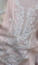 将图像加载到图库查看器中, Women's Lakhnavi Handcrafted Maheshwari Mul Chanderi Kurta And Dupatta Set - HONC029002
