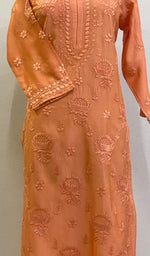 将图像加载到图库查看器中, Women's Lucknowi Handcrafted Chanderi Silk Chikankari Kurti - HONC058594