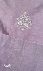 将图像加载到图库查看器中, Lucknowi Handcrafted Chanderi Silk Unstitched Chikankari Unisex Kurta Fabric - HONC0330186