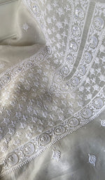 Load image into Gallery viewer, Women's Lakhnavi Handcrafted Mul Chanderi Unstitched Kurta And Dupatta Set - HONC0359790