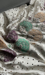 Load image into Gallery viewer, Women's Lucknowi Handcrafted Crepe Chikankari Unstitched Kurta Dupatta Set- HONC0283633
