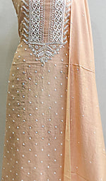 将图像加载到图库查看器中, Women's Lakhnavi Handcrafted Maheshwari Mul Chanderi Kurta And Dupatta Set - HONC0186850