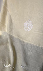将图像加载到图库查看器中, Lucknowi Handcrafted Maheshwari Mul chanderi Chikankari Unstitched Unisex Kurta Fabric - HONC0307159