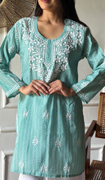Load image into Gallery viewer, Sezuka Women's Lakhnavi Handcrafted Cotton Chikankari Top - HONC0350790