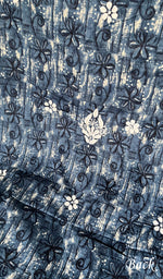 将图像加载到图库查看器中, Women's Lakhnavi Handcrafted Cotton Chikankari Unstitched Kurti Fabric - HONC0268843