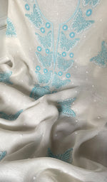 将图像加载到图库查看器中, Titli Women's Lakhnavi Handcrafted Unstitchd Mul Chanderi Kurta And Dupatta Set - HONC0330019