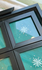 Load image into Gallery viewer, Handcrafted Chikankari Tray with Two Coasters – Wooden Frame - HONC0313503