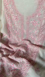 Load image into Gallery viewer, Women's Lakhnavi Handcrafted Mul Chanderi Kurta And Dupatta Set - HONC0290530