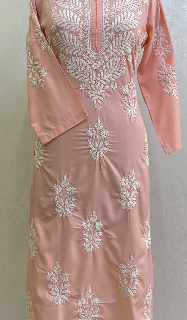 Cotton Pink Lucknowi Chikankari kurta