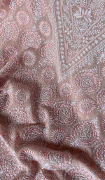 Load image into Gallery viewer, Women's Lakhnavi Handcrafted Pure Silk Georgette Chikankari Full Suit Fabric- HONC0160744