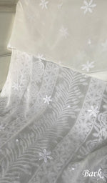 将图像加载到图库查看器中, Women's Lakhnavi Handcrafted Viscose Georgette Chikankari Kurti Fabric - HONC0343105