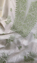 Load image into Gallery viewer, Women's Lakhnavi Handcrafted Mul Chanderi Kurta And Dupatta Set - HONC0257359