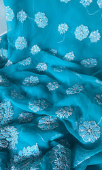 Load image into Gallery viewer, Women's Lucknowi Handcrafted Faux-Georgette Chikankari Suit Material - HONC0311927