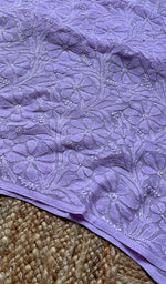 将图像加载到图库查看器中, Women's Lakhnavi Handcrafted Viscose Georgette Chikankari Kurti- HONC0276128