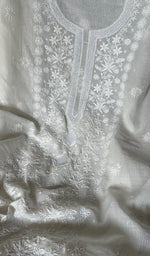 Load image into Gallery viewer, Women's Lakhnavi Handcrafted Maheshwari Mul Chanderi Unstitched Kurta And Dupatta Set - HONC0282227