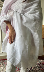Load image into Gallery viewer, Nazm Women's Lucknowi Handcrafted Kota Cotton Chikankari Dupatta - HONC0307343