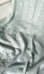 Load image into Gallery viewer, Women's Lakhnavi Handcrafted Viscose Georgette Chikankari Full Suit Material - HONC0312589