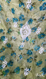 将图像加载到图库查看器中, Women's Lakhnavi Handcrafted Kota Cotton Chikankari Unstitched Kurti Fabric - HONC0268825