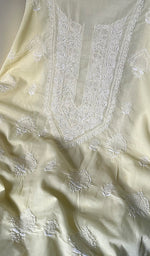 Load image into Gallery viewer, Yellow Cotton Unstitched Kurta And Dupatta