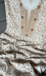 Load image into Gallery viewer, Women's Lakhnavi Handcrafted Maheshwari Mul Chanderi Unstitched Kurta And Dupatta Set- HONC0270649