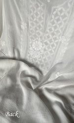 Load image into Gallery viewer, Women's Lakhnavi Handcrafted Modal Cotton Chikankari Unstitched Kurti Fabric - HONC0242107