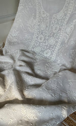 Load image into Gallery viewer, Women's Lakhnavi Handcrafted Maheshwari Mul Chanderi UnStitched Kurta And Dupatta Set - HONC0288349