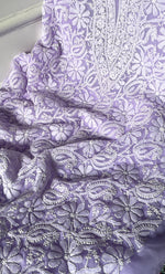 Load image into Gallery viewer, Women's Lucknowi Handcrafted Faux-Georgette Chikankari Suit Material - HONC0315341
