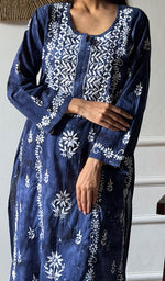 Load image into Gallery viewer, Women's Lucknowi Handcrafted Cotton Chikankari Kurti - HONC0348446