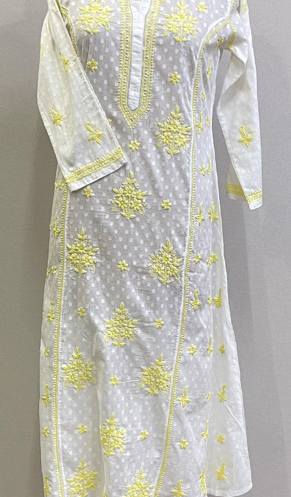 Gulshan Women's Lucknowi Handcrafted Cotton Chikankari Kurti - HONC0159639