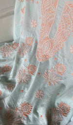 Load image into Gallery viewer, Women's Lakhnavi Handcrafted Cotton Unstitched Chikankari Suit Material - HONC0358173