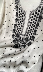 Load image into Gallery viewer, Women's Lakhnavi Handcrafted Mul Chanderi UnStitched Kurta And Dupatta Set - HONC0312362