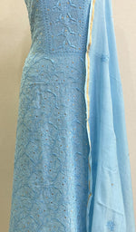 将图像加载到图库查看器中, Women's Lakhnavi Handcrafted Mul Chanderi Kurta And Dupatta Set - HONC0166273