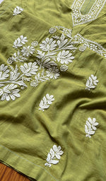 将图像加载到图库查看器中, Women's Lucknowi Handcrafted Cotton Chikankari Kurti - HONC0301061