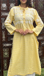 将图像加载到图库查看器中, Amanat Women's Lucknowi Handcrafted Cotton Chikankari Kurti - HONC0276855