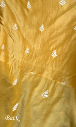 将图像加载到图库查看器中, Lucknowi Handcrafted Chanderi Silk Chikankari Unstitched Unisex Kurta Fabric - HONC0275121