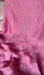 将图像加载到图库查看器中, Women's Lakhnavi Handcrafted Mul Chanderi Chikankari Full Suit Material - HONC0282292