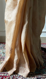将图像加载到图库查看器中, Women's Lakhnavi Handcrafted Tussar Silk Chikankari Saree - HONC0331050
