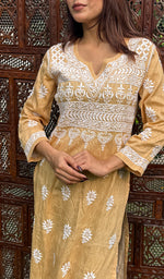 将图像加载到图库查看器中, Amal Women's Lakhnavi Handcrafted Cotton Chikankari Kurti - HONC0129861