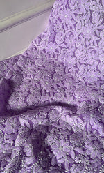 将图像加载到图库查看器中, Vamika Women's Lucknowi Handcrafted Faux-Georgette Unstitched Chikankari Suit Material - HONC0330337