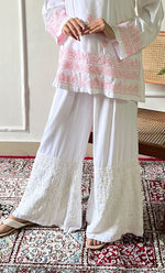 Load image into Gallery viewer, Women's Lakhnavi Handcrafted Modal Cotton Chikankari Top - HONC0308838