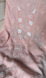 将图像加载到图库查看器中, Women's Lakhnavi Handcrafted Mul Chanderi Unstitched Kurta And Dupatta Set- HONC0282551
