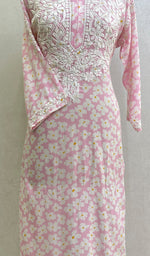 Load image into Gallery viewer, Women's Lucknowi Handcrafted Modal Cotton Chikankari Kurti - HONC0166542